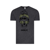 Vintage Black Camouflage Pattern Mom Skull Vintage Tee - Bettercallsaul