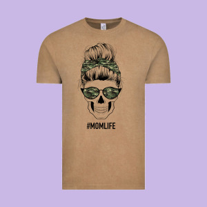 Camouflage Pattern Mom Skull Vintage Tee Designed By Bettercallsaul