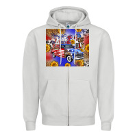 Dove Grey Fourth Of July Sunflowers Truck Zipper Hoodie - FaDigitalArtStudio