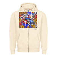 Sandshell Fourth Of July Sunflowers Truck Zipper Hoodie - FaDigitalArtStudio