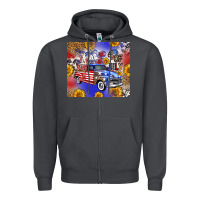 Smoke Fourth Of July Sunflowers Truck Zipper Hoodie - FaDigitalArtStudio