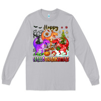 Moon Dust happy hallothanksmas dinosaur Long Sleeve Tee - texasbilliewilder