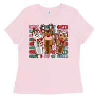 Bubblegum Pink have a cup of cheer Ladies Tee - MaliasSmallBusiness