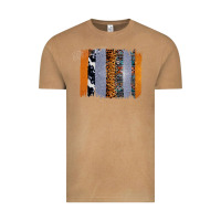Vintage Camel Western Cowhide Glitter Aztec Leopard Pattern Brushstroke Vintage Tee - Bettercallsaul