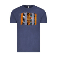 Vintage Denim Western Cowhide Glitter Aztec Leopard Pattern Brushstroke Vintage Tee - Bettercallsaul