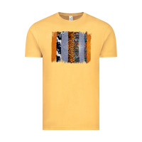 Vintage Mustard Western Cowhide Glitter Aztec Leopard Pattern Brushstroke Vintage Tee - Bettercallsaul