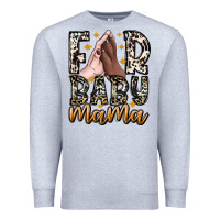 Heather Grey Fur Baby Mama Premium Sweatshirt - CowhideDigitalArt