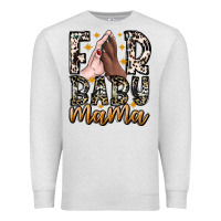 Oatmeal Heather Fur Baby Mama Premium Sweatshirt - CowhideDigitalArt