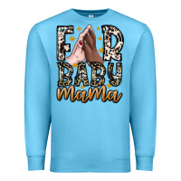 Ocean Blue Fur Baby Mama Premium Sweatshirt - CowhideDigitalArt