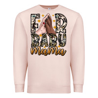 Pale Pink Fur Baby Mama Premium Sweatshirt - CowhideDigitalArt