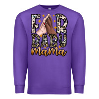 Purple Fur Baby Mama Premium Sweatshirt - CowhideDigitalArt