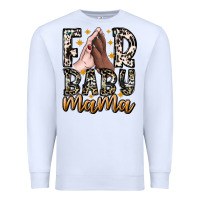 White Fur Baby Mama Premium Sweatshirt - CowhideDigitalArt
