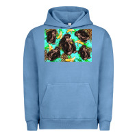 Pigment Pebble Blue Monkey bananas kid's bottle Urban Hoodie - Artiststas
