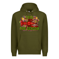 Army Green mardi gras this the season crawfish fleur de lis Premium Hoodie - RanaPortraitStore
