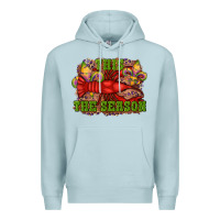 Blue Mist mardi gras this the season crawfish fleur de lis Premium Hoodie - RanaPortraitStore