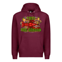 Burgundy mardi gras this the season crawfish fleur de lis Premium Hoodie - RanaPortraitStore