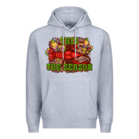 Heather Grey mardi gras this the season crawfish fleur de lis Premium Hoodie - RanaPortraitStore