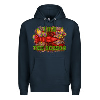 Navy mardi gras this the season crawfish fleur de lis Premium Hoodie - RanaPortraitStore