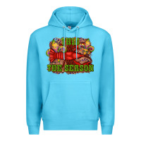 Ocean Blue mardi gras this the season crawfish fleur de lis Premium Hoodie - RanaPortraitStore