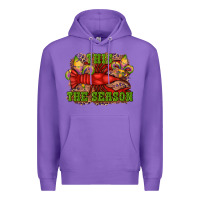 Purple mardi gras this the season crawfish fleur de lis Premium Hoodie - RanaPortraitStore