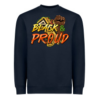 Navy black and proud Heavyweight Sweatshirt - HowdyJamesFarm