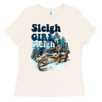 Bone sleigh girl sleigh skeleton Ladies Tee - NancyCooperArtShop