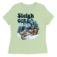 Matcha sleigh girl sleigh skeleton Ladies Tee - NancyCooperArtShop
