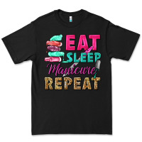 Black eat sleep manicure repeat Premium Tee - NancyCooperArtShop