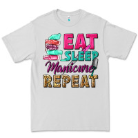 Dove Grey eat sleep manicure repeat Premium Tee - NancyCooperArtShop