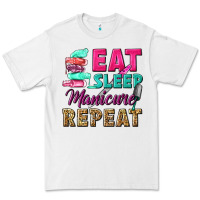 White eat sleep manicure repeat Premium Tee - NancyCooperArtShop