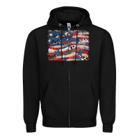 Black Leopard glitter American flag Zipper Hoodie - FaDigitalArtStudio