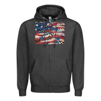Charcoal Heather Leopard glitter American flag Zipper Hoodie - FaDigitalArtStudio