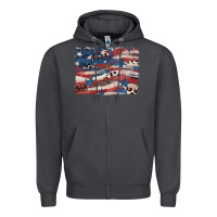 Leopard Glitter American Flag Zipper Hoodie | Teevron