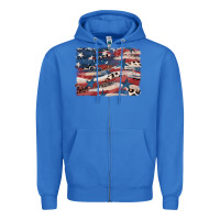 True Royal Leopard glitter American flag Zipper Hoodie - FaDigitalArtStudio