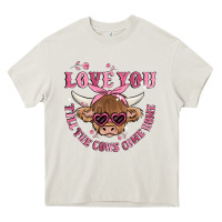 Cream love you till the cows come home Heavy Core Tee - MaliasSmallBusiness