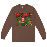 Chestnut Christmas Mama Elf Long Sleeve Tee - NancyCooperArtShop