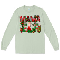 Matcha Christmas Mama Elf Long Sleeve Tee - NancyCooperArtShop