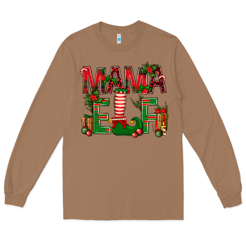 Christmas Mama Elf Long Sleeve Tee by NancyCooperArtShop | Teevron