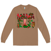 Toasted Coconut Christmas Mama Elf Long Sleeve Tee - NancyCooperArtShop