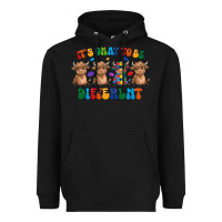 Black Its Okay To Be Different Heavyweight Hoodie - CowhideDigitalArt