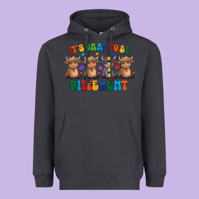 Its Okay To Be Different Heavyweight Hoodie Designed By Cowhidedigitalart