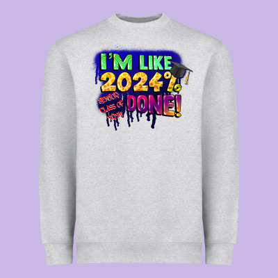 I'm Like 2024 Done Heavyweight Sweatshirt Designed By Cowgirlartshop