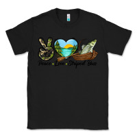 Black Camouflage Peace Love Striped Bass Classic Tee - LillyAllenDesigns