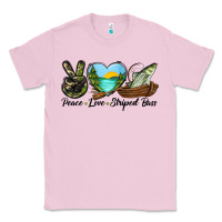 Bubblegum Pink Camouflage Peace Love Striped Bass Classic Tee - LillyAllenDesigns