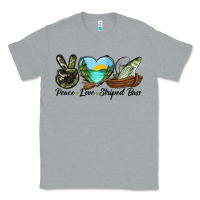 Heather Grey Camouflage Peace Love Striped Bass Classic Tee - LillyAllenDesigns