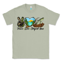 Matcha Camouflage Peace Love Striped Bass Classic Tee - LillyAllenDesigns
