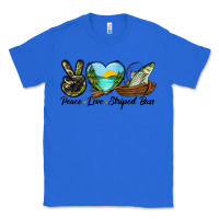 True Royal Camouflage Peace Love Striped Bass Classic Tee - LillyAllenDesigns