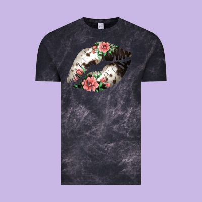 Cowhide And Flowers Lips Vintage Tee Designed By Bettercallsaul