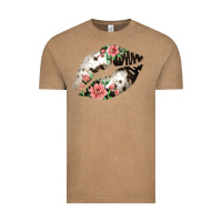 Vintage Coffee Cowhide And Flowers Lips Vintage Tee - Bettercallsaul