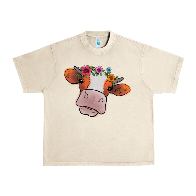 Cow With Flowers Urban Heavy Tee by Bettercallsaul | Teevron